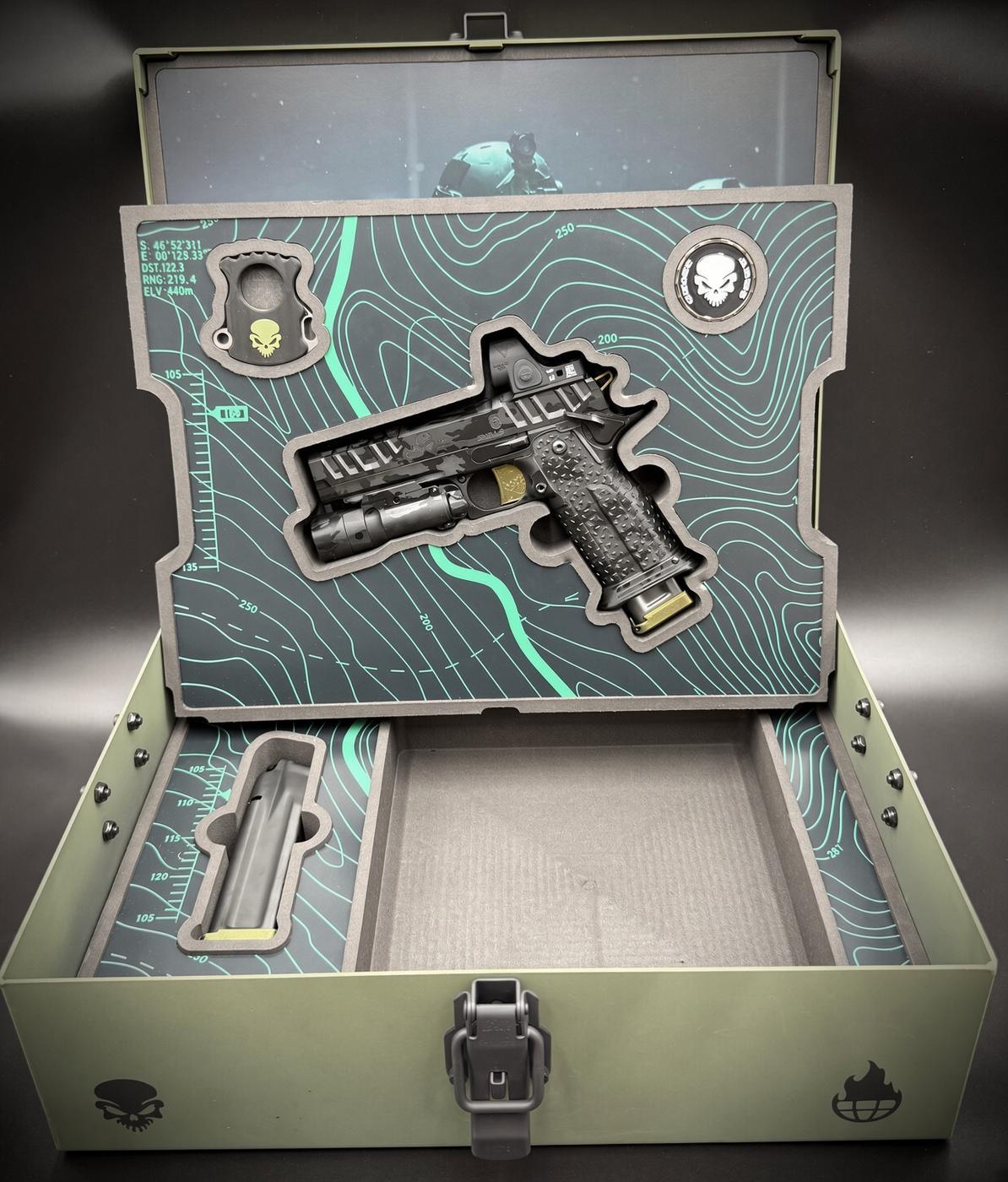 The case, open